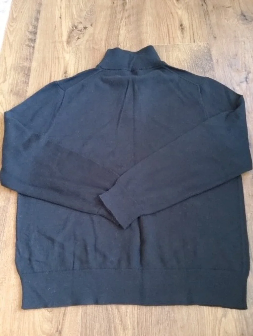 J. Crew Men's Black Quarter-Zip Pullover Sweater XL Extra Large NWOT